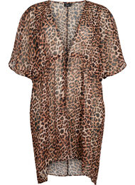 Strand kimono med print, Leopard