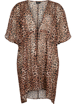 Strand kimono med print, Leopard, Packshot image number 0