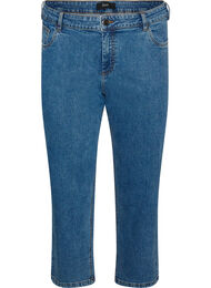 Cropped Vera jeans med straight fit, Bl&aring;