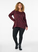Leo bluse med lange &aelig;rmer, M&oslash;rk Bordeaux, Model image number 1