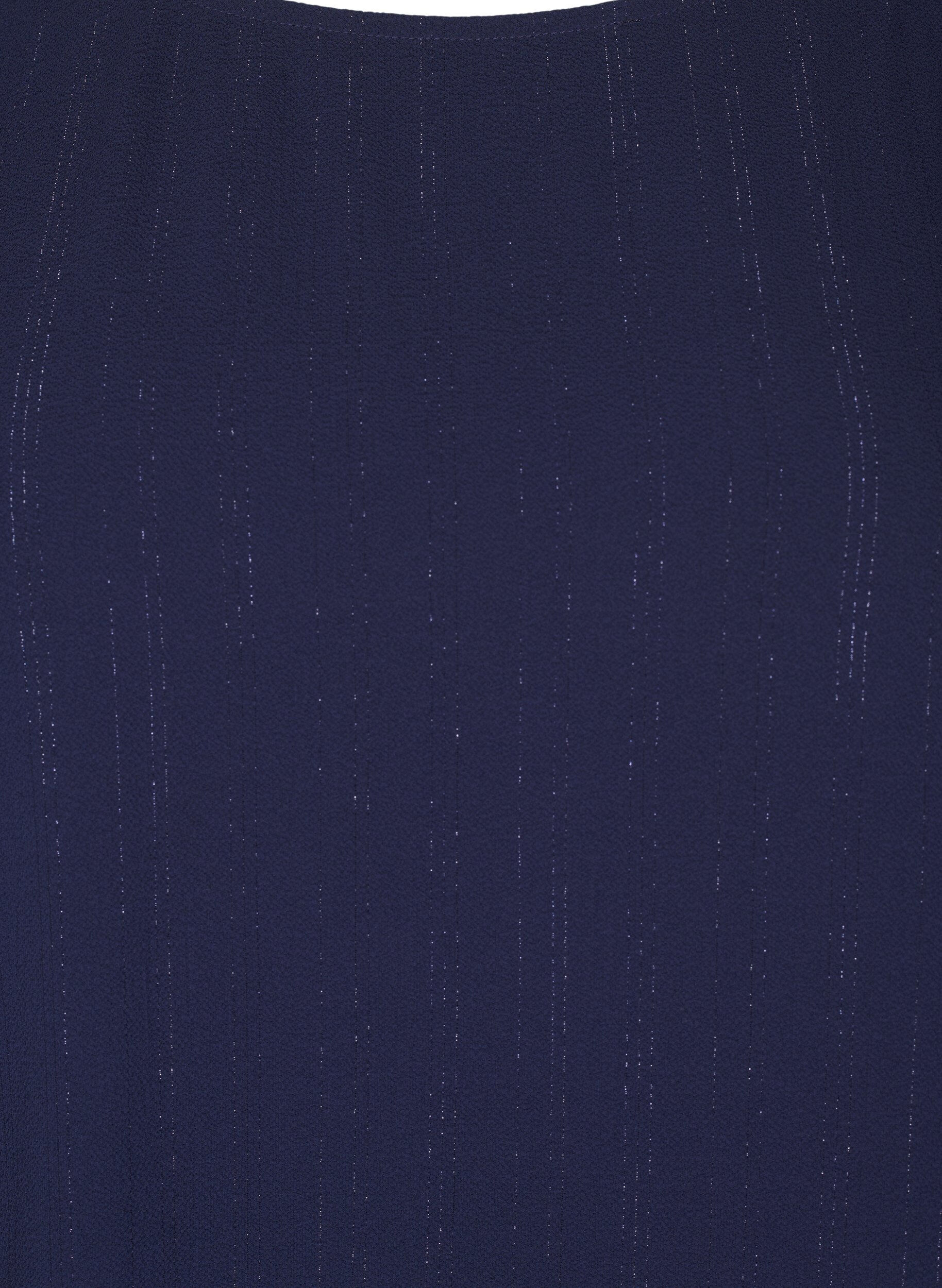 Zizzi Bluse med s&oslash;lv glimmer, Bl&aring;, Packshot image number 2