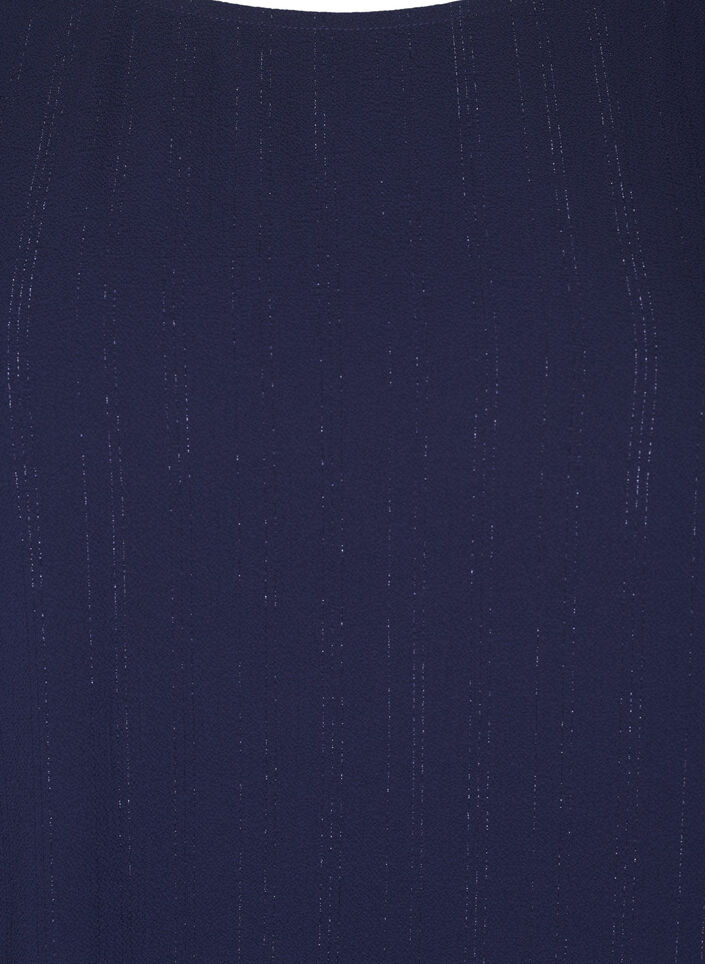 Bluse med sølv glimmer, Blå, Packshot image number 2