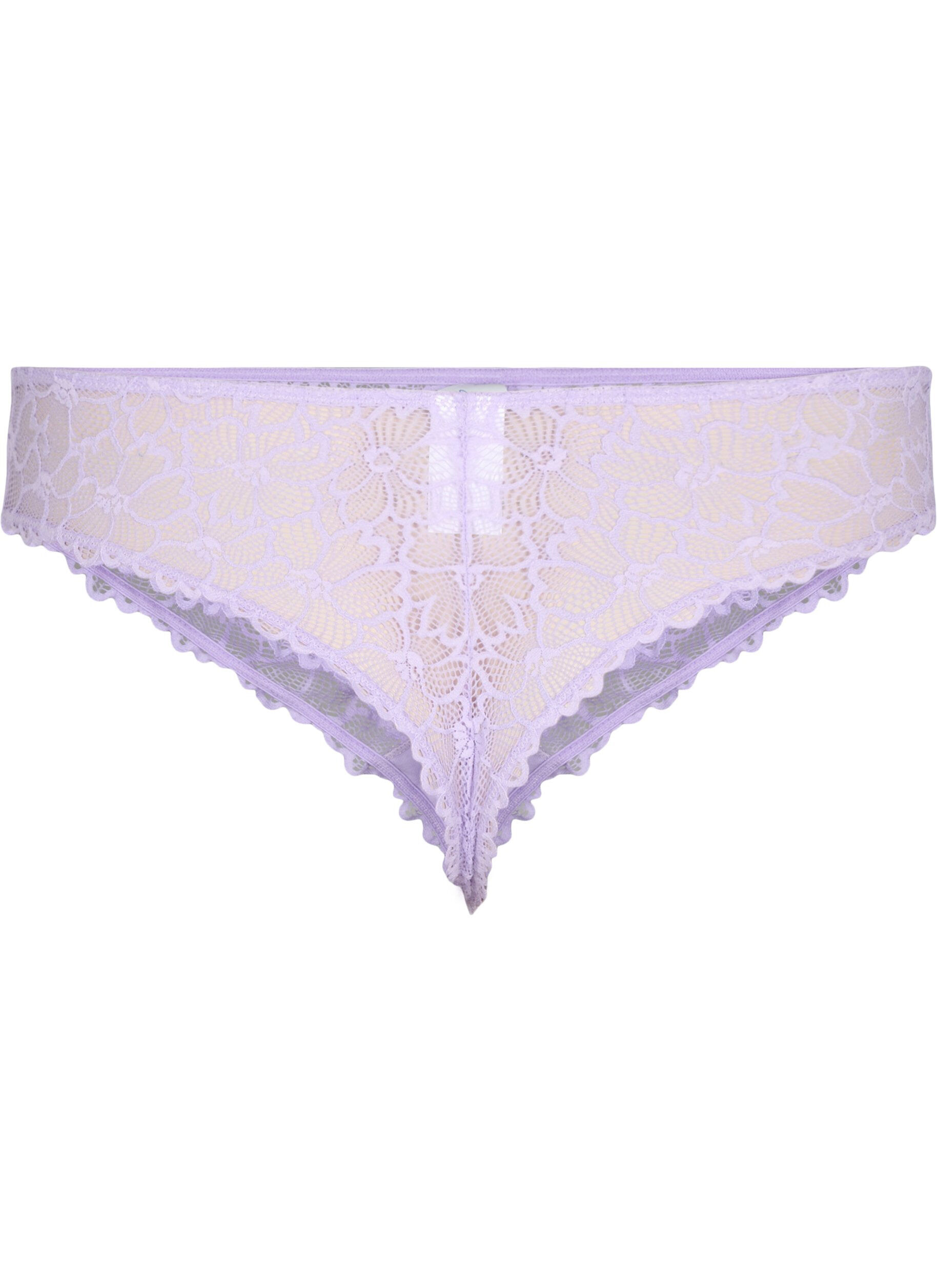 ZizziG-streng med blomsterblonde og regul&aelig;r talje, Lilla, Packshot image number 1