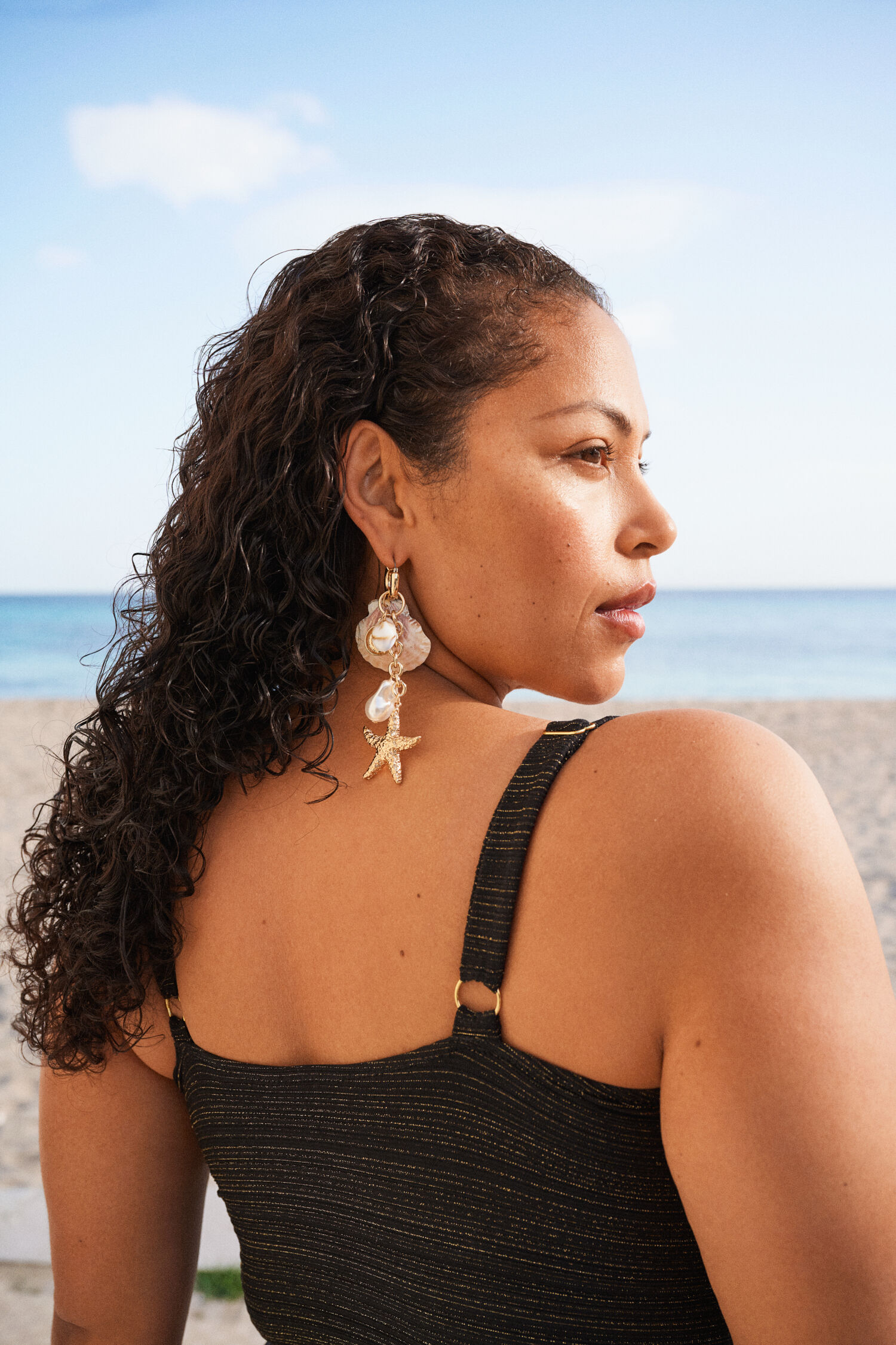 Zizzi Badedragt med struktur, , Model