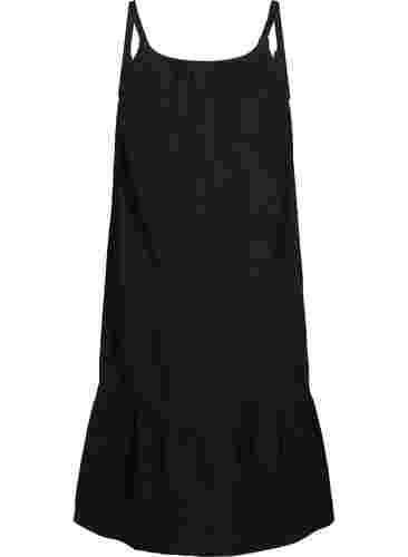Lang strandkjole i bomuld, Black, Packshot image number 1