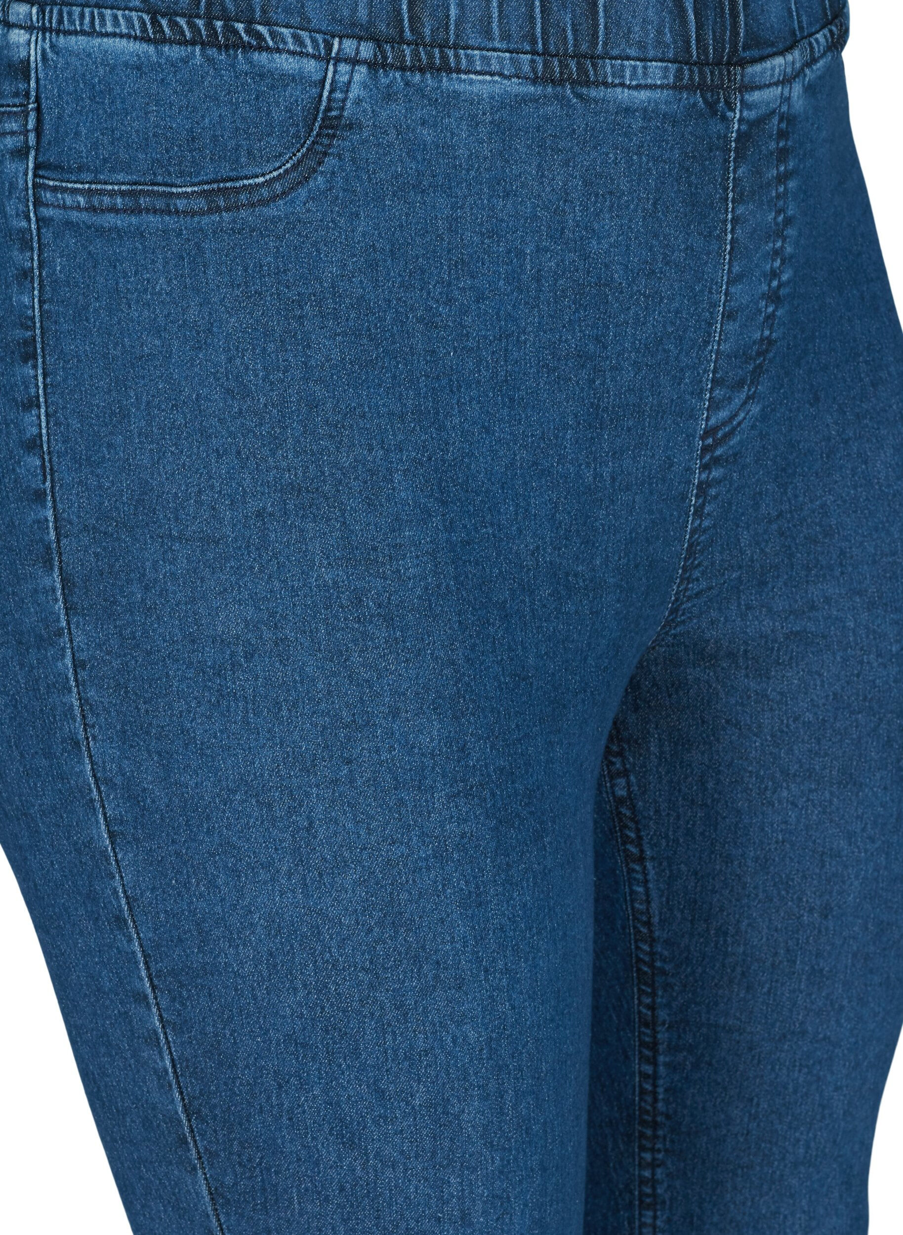 Zizzi Knickers i bomuldsmix, Dark blue denim, Packshot image number 2