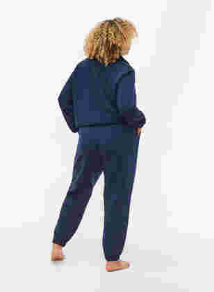 Quiltede sweatpants med lommer, Navy Blazer, Model
