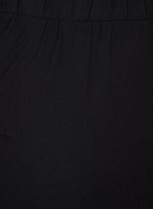 Lang nederdel i bomuld med slids, Black, Packshot image number 2