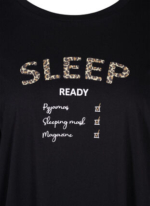 Oversize nat t-shirt i økologisk bomuld, Black Sleep, Packshot image number 2