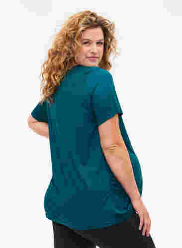 Graviditets trænings t-shirt, Deep Teal, Model image number 1