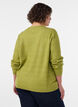 Cardigan med knapper og afrundet front, Gr&oslash;n, Model image number 2