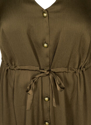 Kjole med knapper og snøre i taljen, Ivy Green, Packshot image number 2