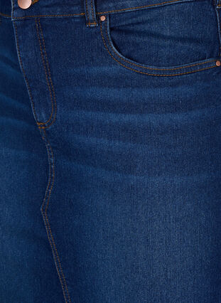 FLASH - Tætsiddende denim nederdel, Dark Blue Denim, Packshot image number 2
