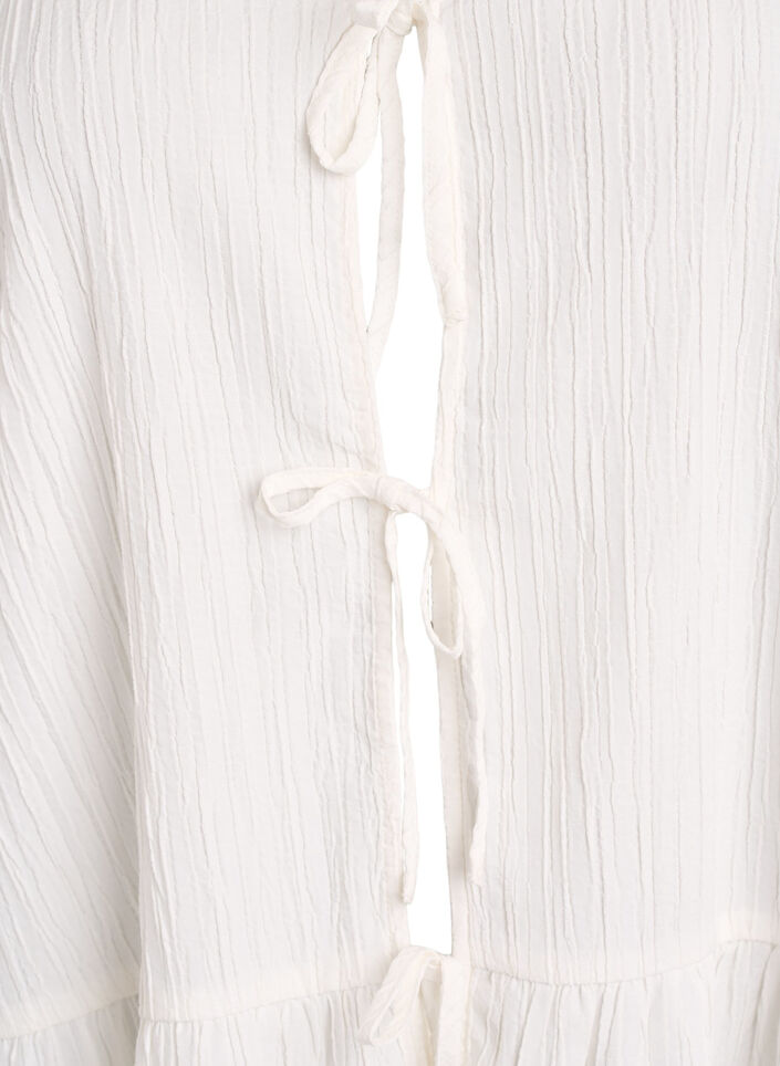 &AElig;rmel&oslash;s bluse med struktur og sl&oslash;jfelukning, Vanilla, Packshot image number 2