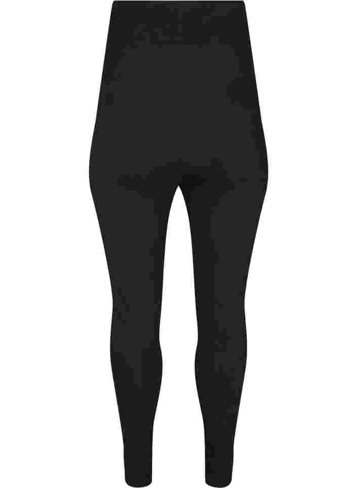 Graviditets leggings i bomuldsmix, Black, Packshot image number 1