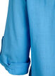 Skjortebluse i bomuld med V-udsk&aelig;ring, Bl&aring;, Packshot image number 3