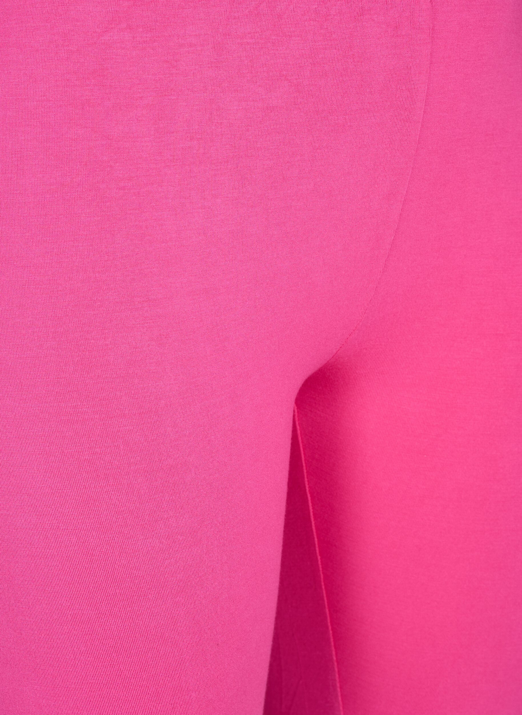 Zizzi Ensfarvede basis cykelshorts, Lyser&oslash;d, Packshot image number 2