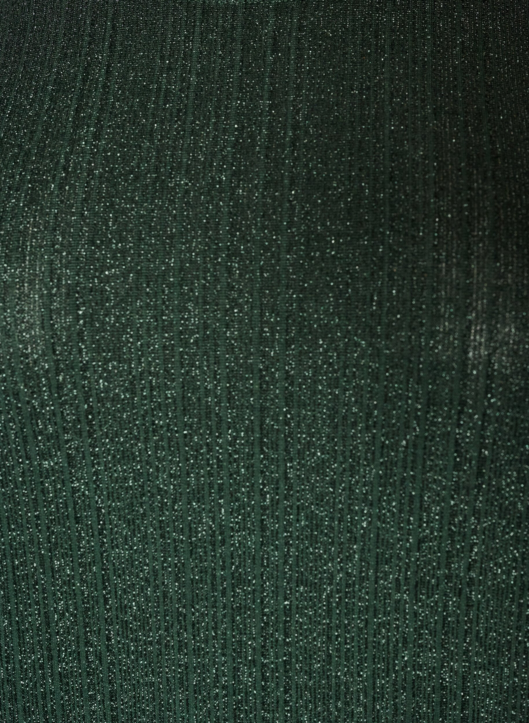 ZizziBluse med lodret struktur og glittertr&aring;d, Gr&oslash;n, Packshot image number 2