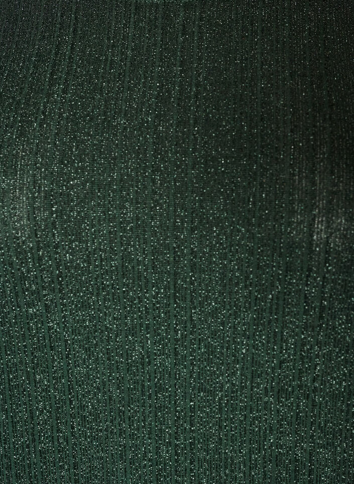 Bluse med lodret struktur og glittertr&aring;d, Gr&oslash;n, Packshot image number 2