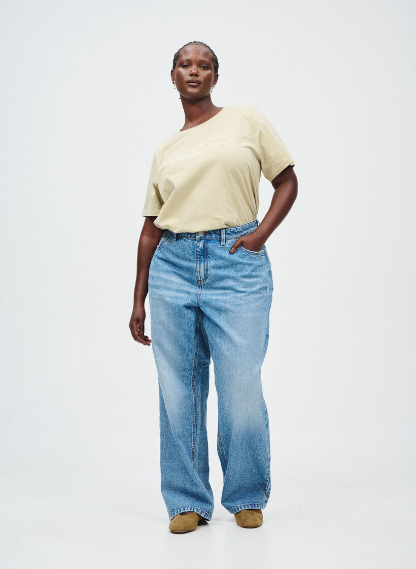 T-shirt med perler, , Model