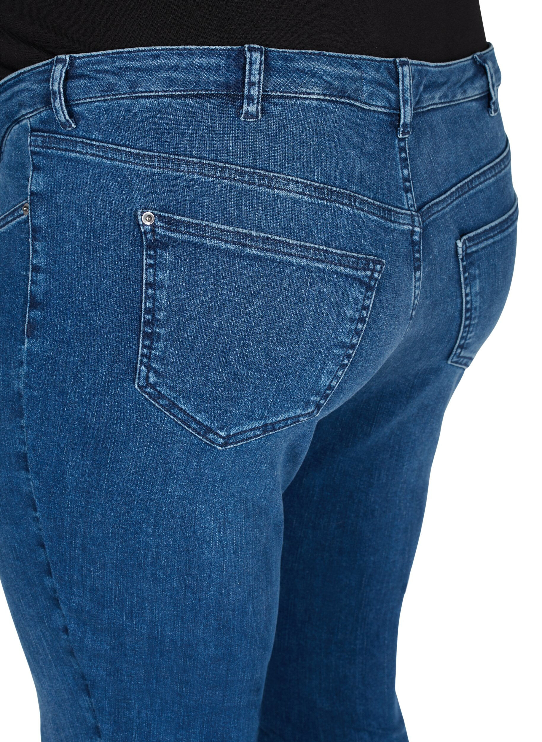 Zizzi Graviditets Amy jeans, Blue denim, Packshot image number 3