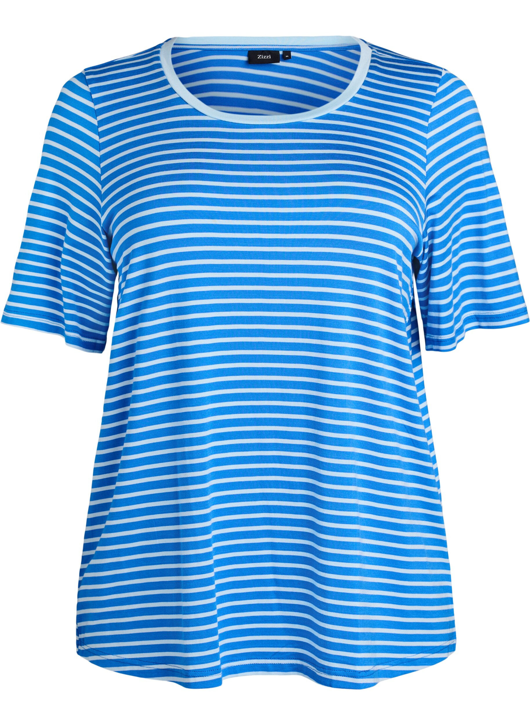 T-shirt med TENCEL&trade; Lyocell og striber