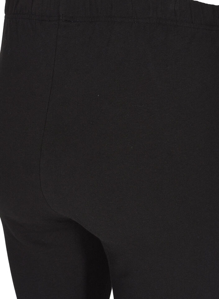 Leggings i bomuld med foer, Sort, Packshot image number 2