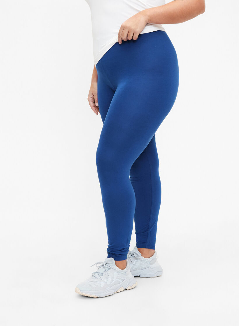 Basis leggings i viskose, Blå, Model image number 0