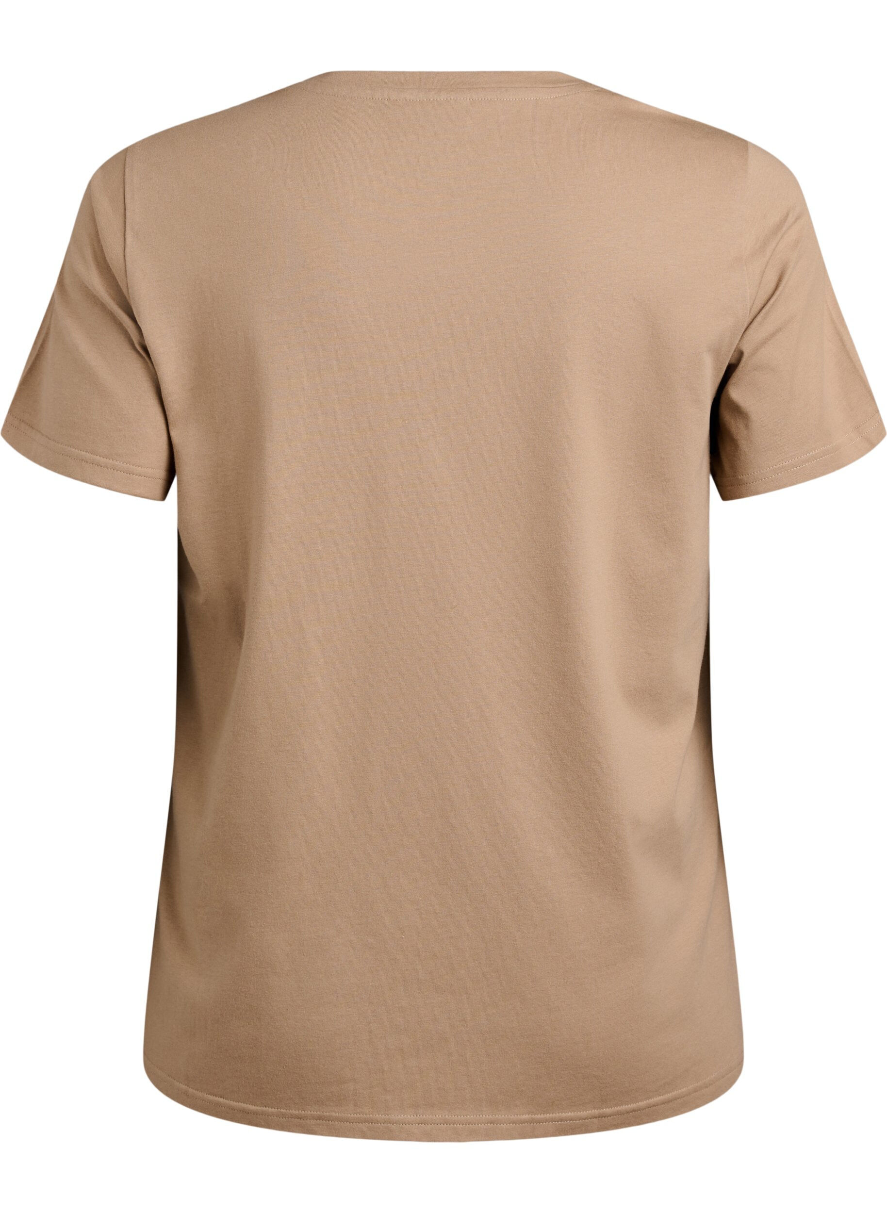 Zizzi T-shirt med dekorative detaljer , Beige, Packshot image number 1