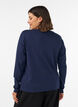Lang&aelig;rmet basis T-shirt med rund hals, Bl&aring;, Model image number 2