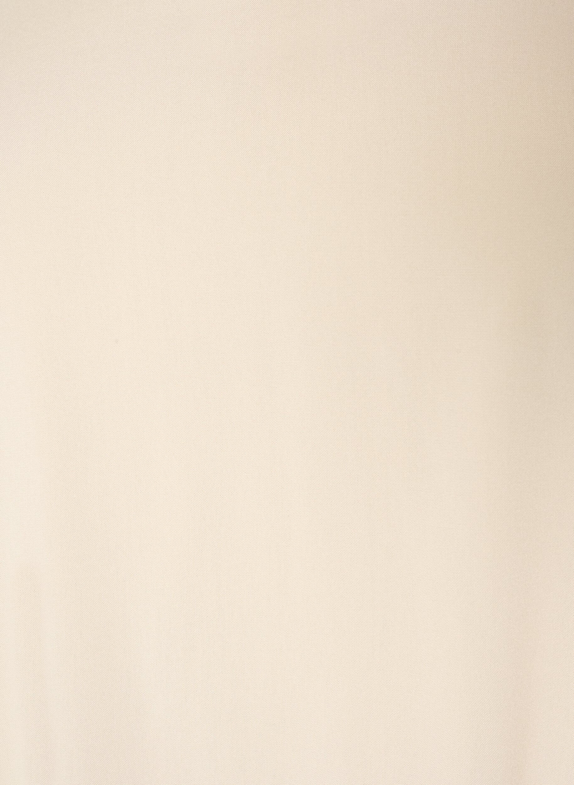 ZizziViskosebluse med V-hals og lange &aelig;rmer, Beige, Packshot image number 2