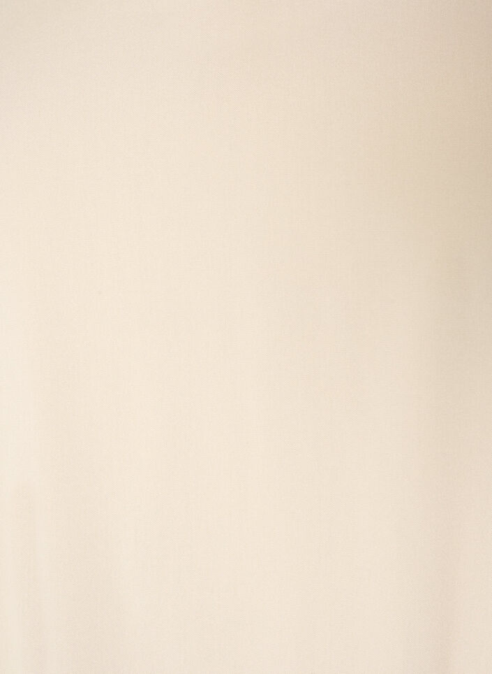 Viskosebluse med V-hals og lange &aelig;rmer, Beige, Packshot image number 2