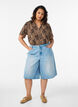 Bluse med korte &aelig;rmer og v-udsk&aelig;ring , Brun, Model image number 1