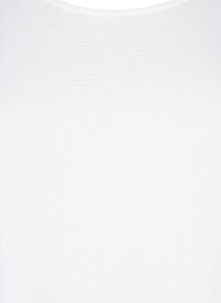 Langærmet bluse med tekstur, Bright White, Packshot image number 2