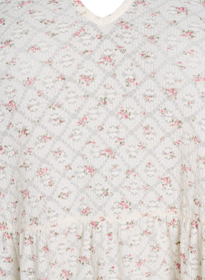 Kort kjole med 1/2 ærmer og A-form, Hvid, Packshot image number 2