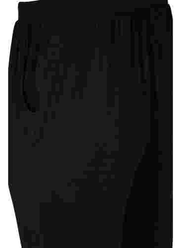 Løse viskose bukser med lommer, Black, Packshot image number 3