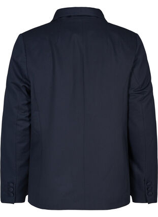 Klassisk blazer med skulderpuder, Night Sky, Packshot image number 1