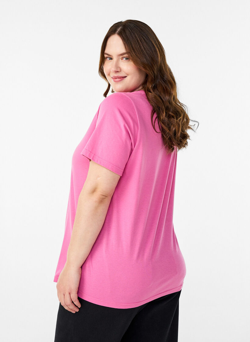 T-shirt med motiv, Lyser&oslash;d, Model image number 2