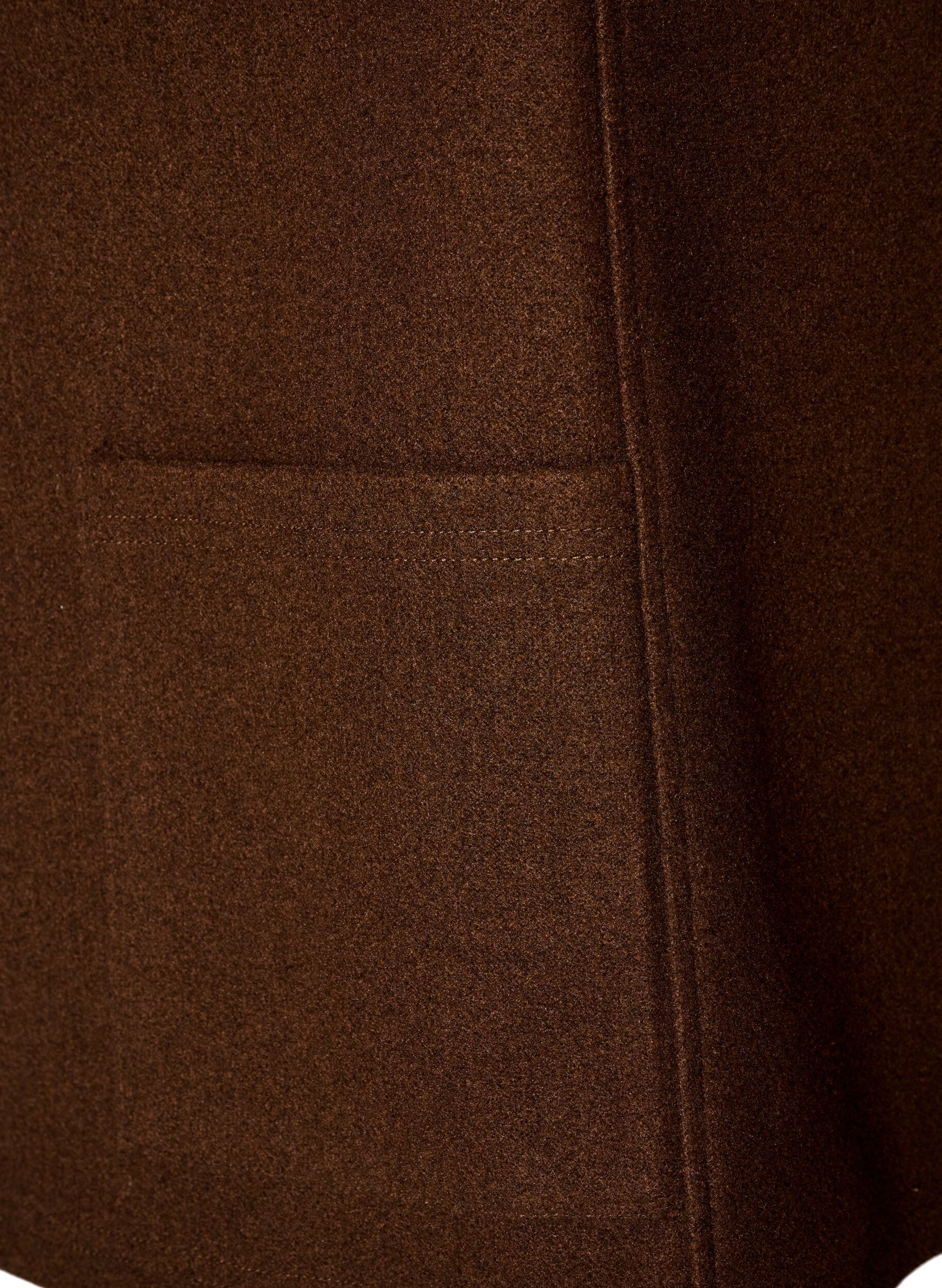 ZizziVest med V-hals og knapper, Brun, Packshot image number 3