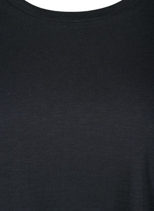 Kortærmet t-shirt i bomuld, Black, Packshot image number 2
