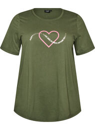 T-shirt med motiv, Gr&oslash;n