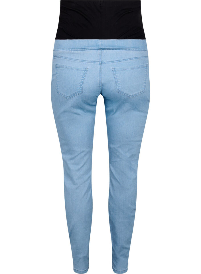 Graviditets jeggings med baglommer, Blå, Packshot image number 1