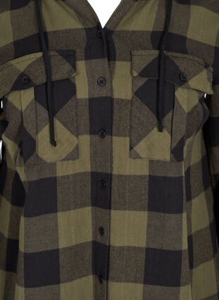 Ternet skjortejakke med hætte, Ivy Green Check, Packshot image number 2