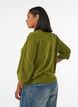 Strikbluse med knapdetalje, Gr&oslash;n, Model image number 2