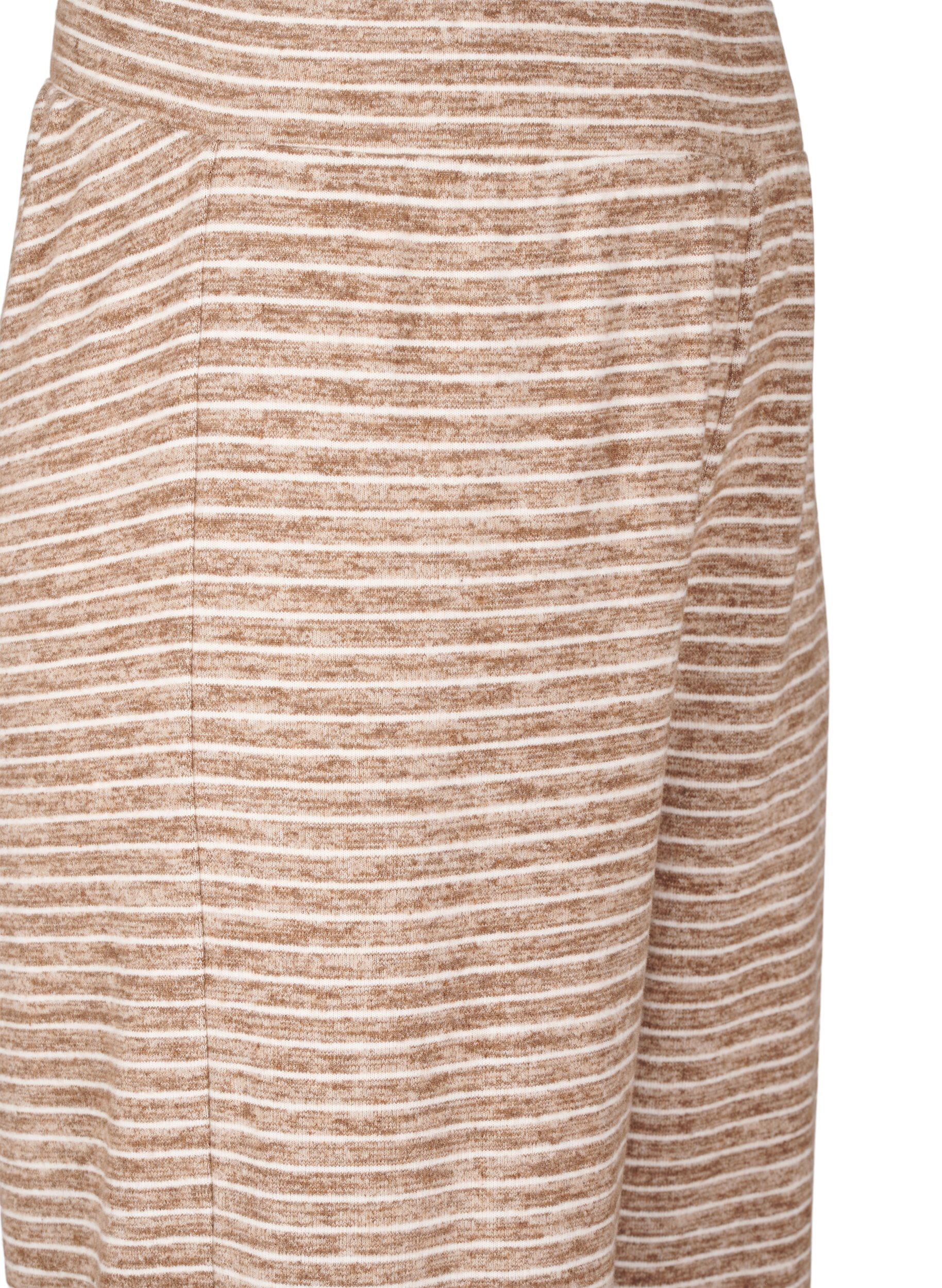 Zizzi L&oslash;se bukser med elastik i taljen, Fondue Fudge, Packshot image number 2