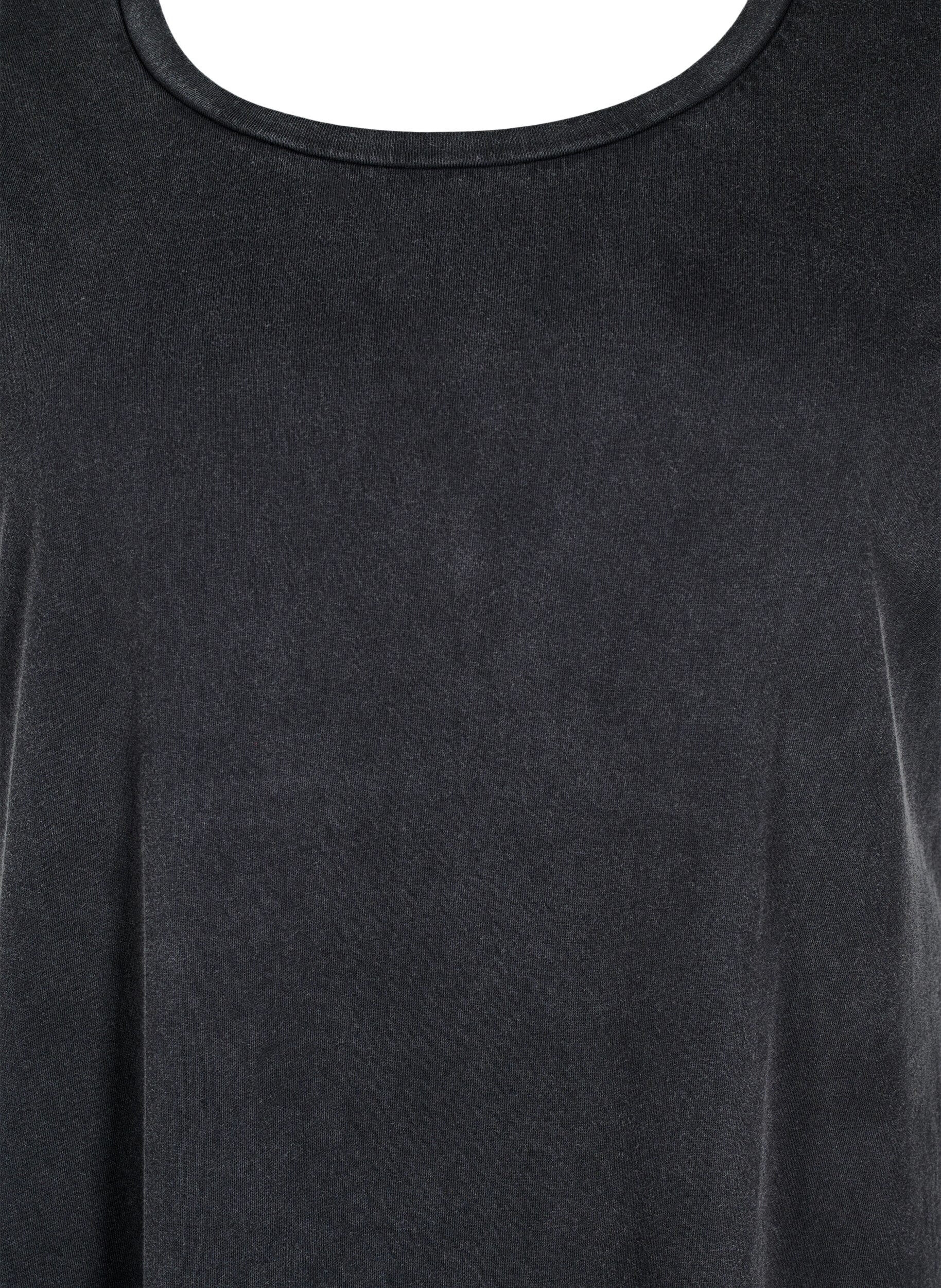 Zizzi Kort kjole med A-shape og washed look, Gr&aring;, Packshot image number 2