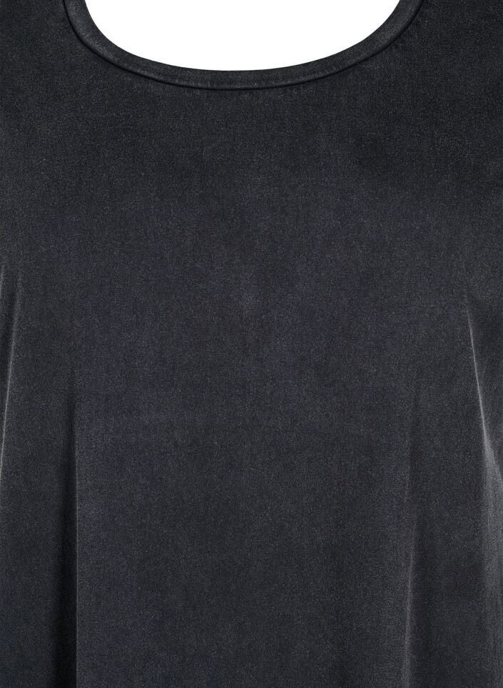 Kort kjole med A-shape og washed look, Grå, Packshot image number 2