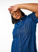 Midilang skjortekjole i denim, Bl&aring;, Model image number 2