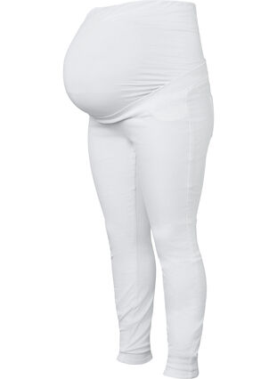 Graviditets jeggings i bomuld, White, Packshot image number 0