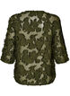 Bluse med frynsede tr&aring;de og struktur, Gr&oslash;n, Packshot image number 1